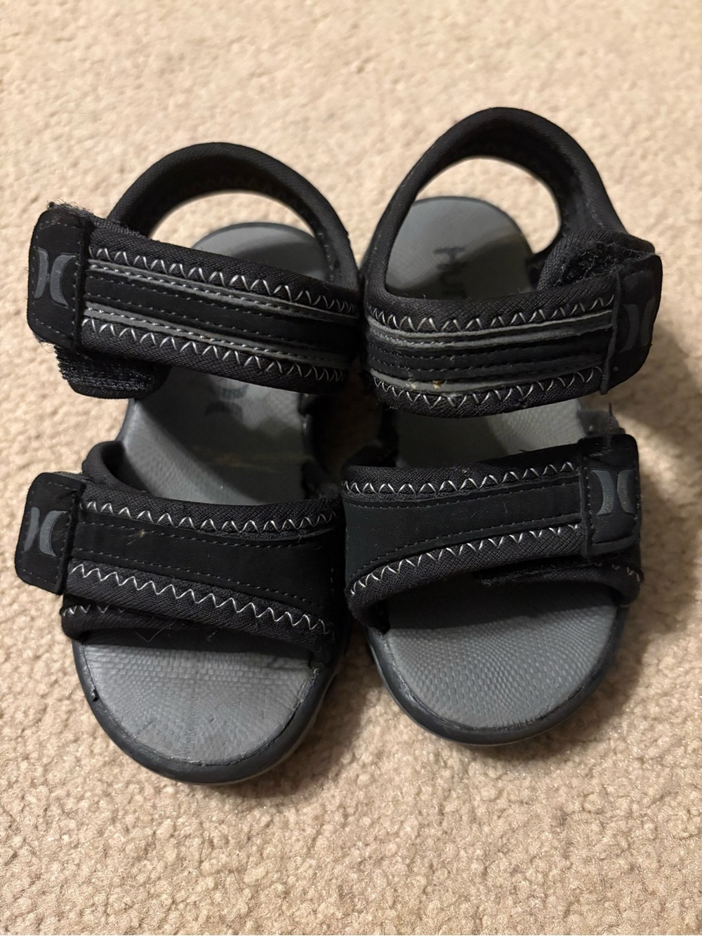 Kids Black Sport Sandals